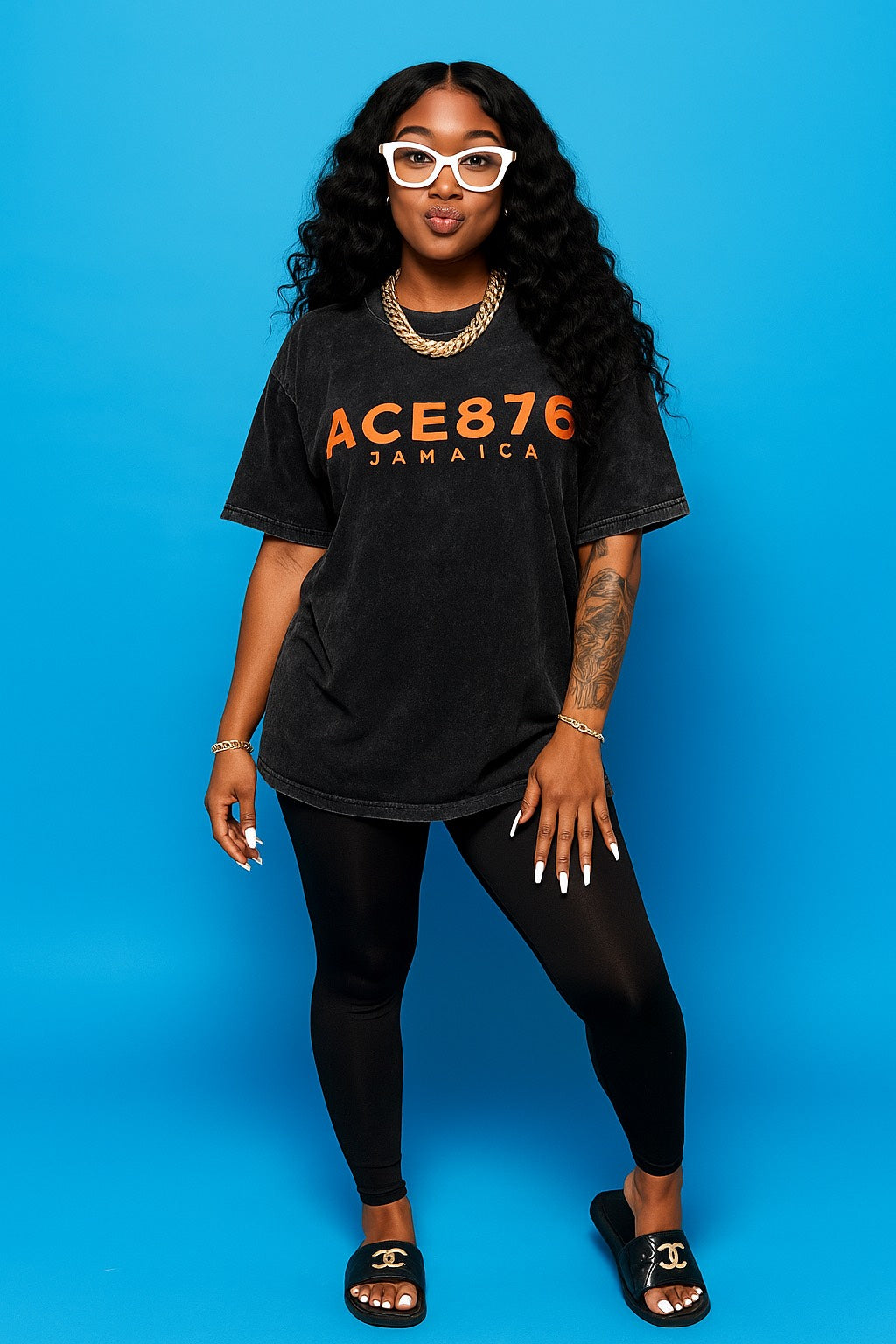 Ace876 acid washed oversized shirt