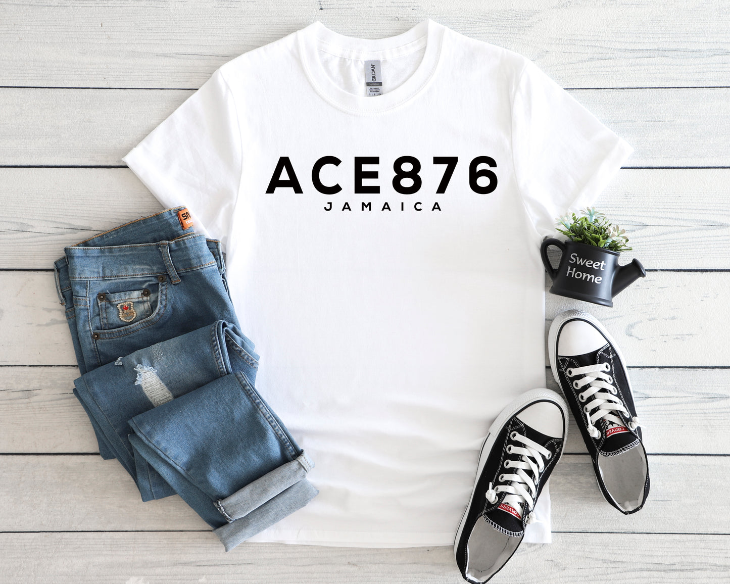 Ace876 Women Crew Neck Short Sleeve Tees