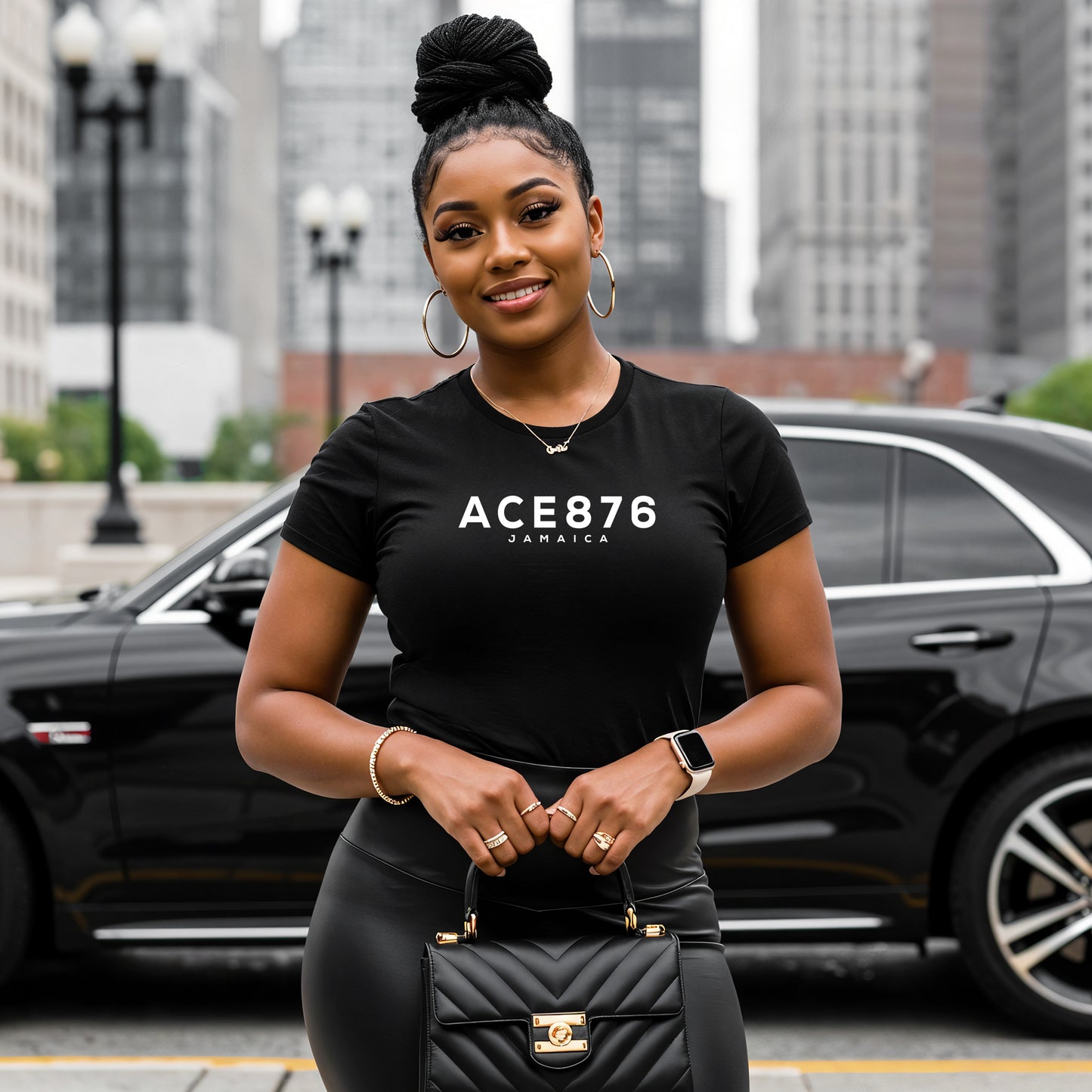 Ace876 Women Crew Neck Short Sleeve Tees