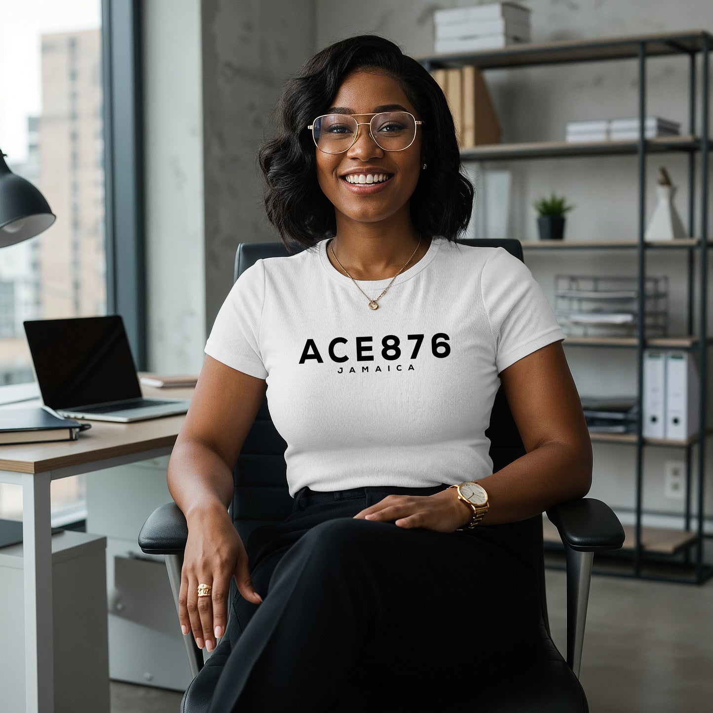 Ace876 Women Crew Neck Short Sleeve Tees
