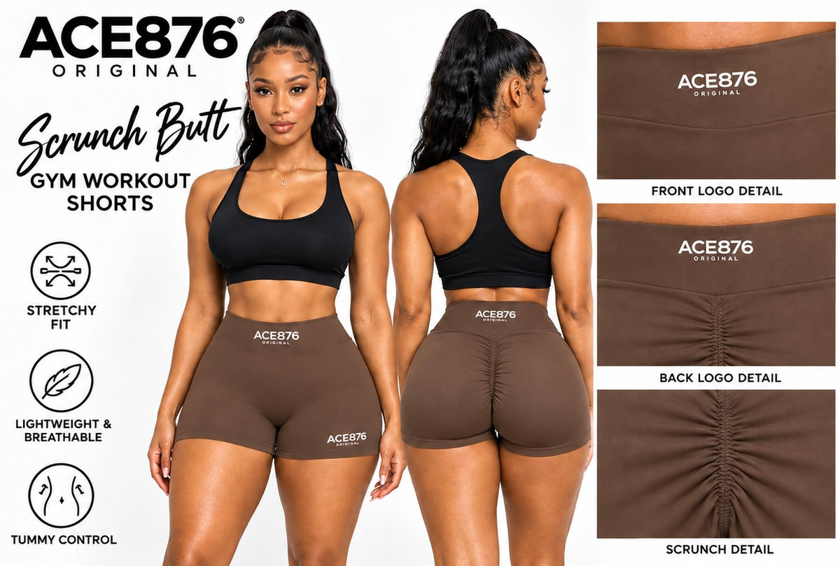 Ace876 Scrunch Butt Gym Workout shorts