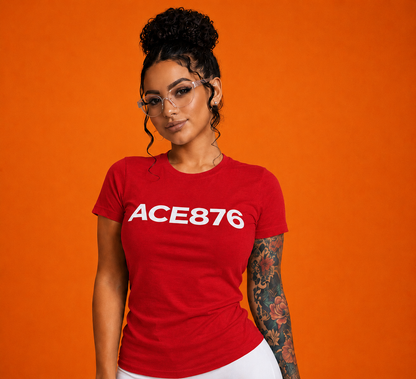 Ace876 Womens Crew Neck Short Sleeve fitted tee shirt