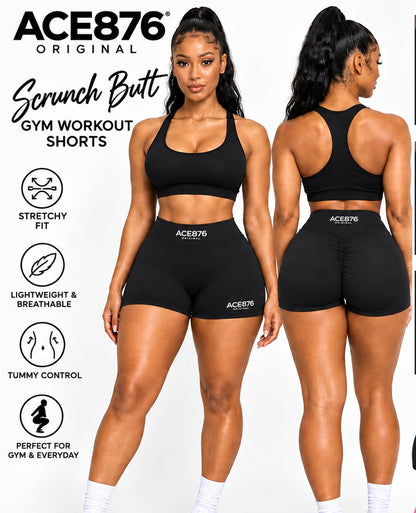 Ace876 Scrunch Butt Gym Workout shorts