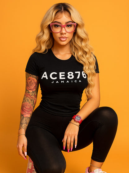 Ace876 Women Crew Neck Short Sleeve Tees