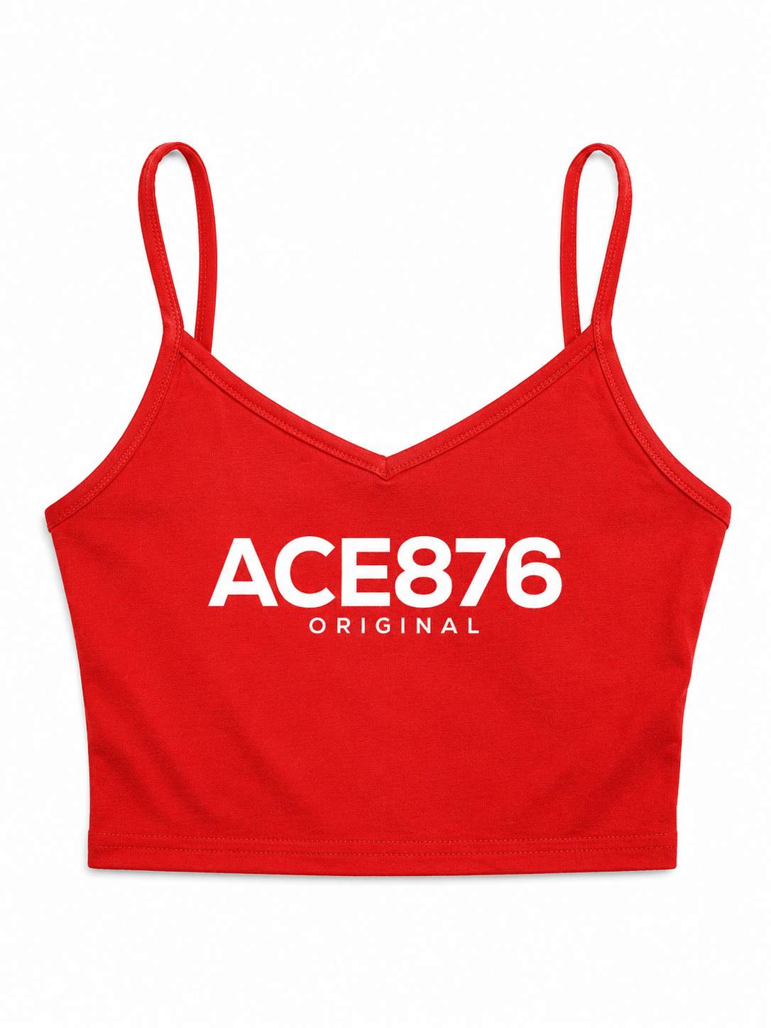 ACE876 Original Women's V Neck Crop Top