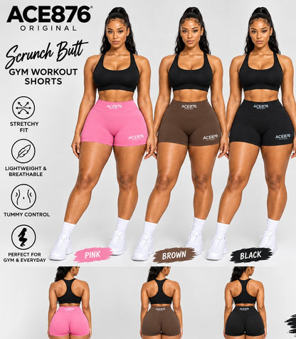 Ace876 Scrunch Butt Gym Workout shorts
