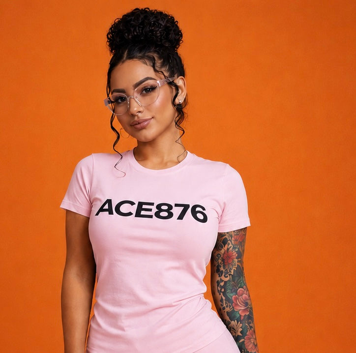 Ace876 Womens Crew Neck Short Sleeve fitted tee shirt