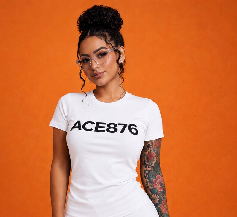 Ace876 Womens Crew Neck Short Sleeve fitted tee shirt
