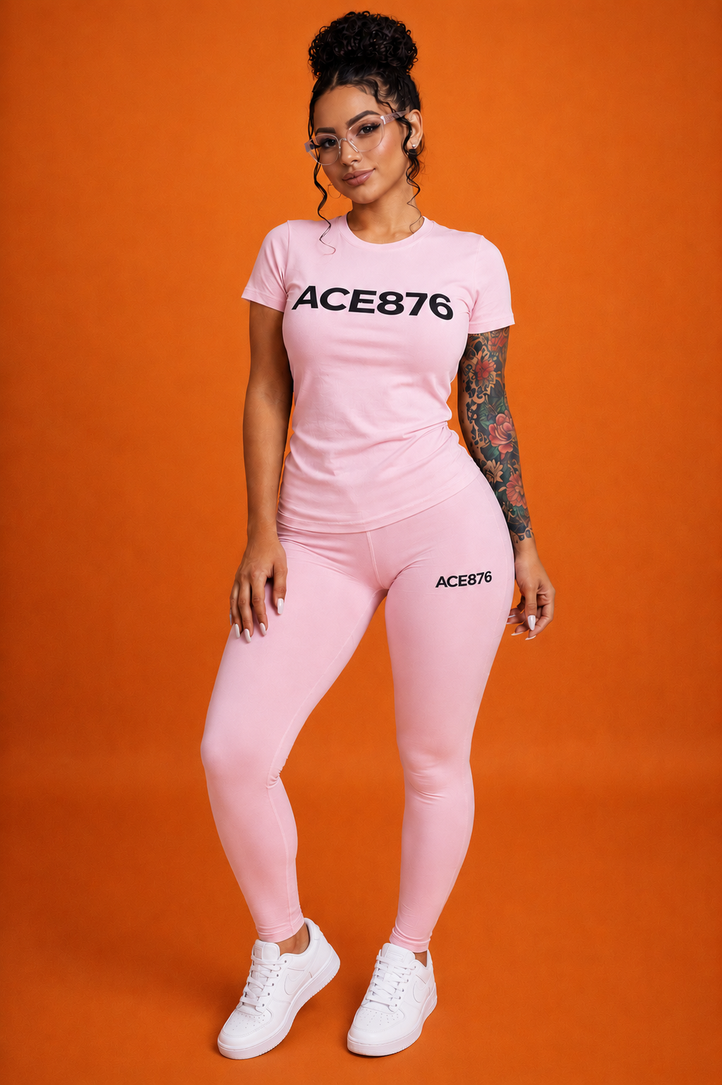 ACE876 Two Piece Casual Athletic Sets for Women