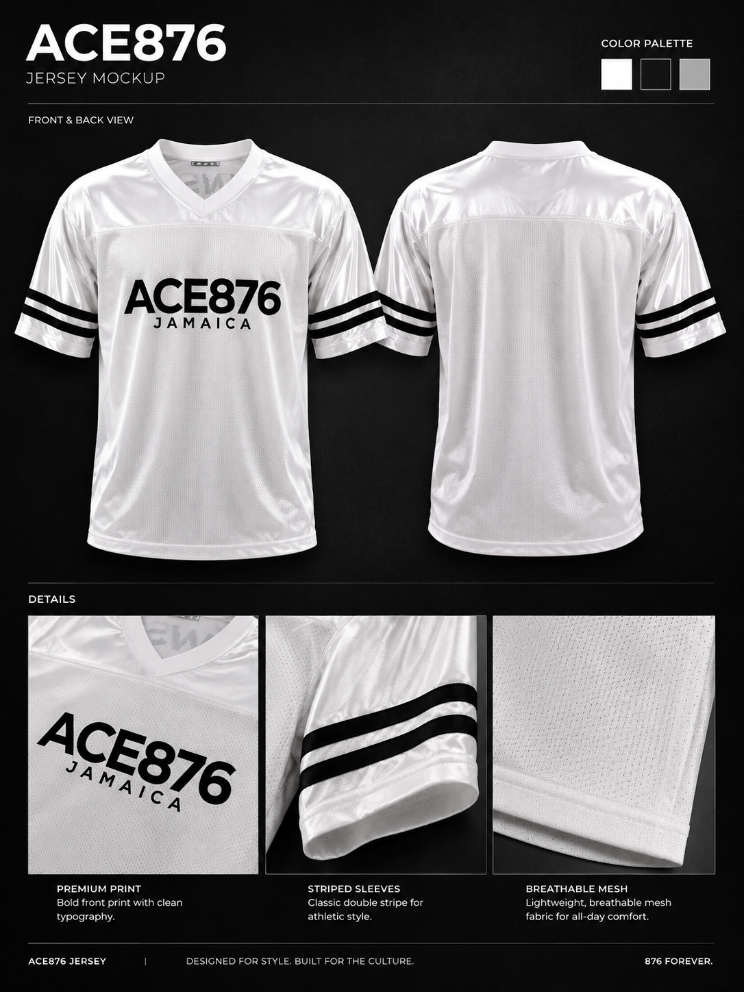 Ace876 Jamaica Unisex Mesh Jersey