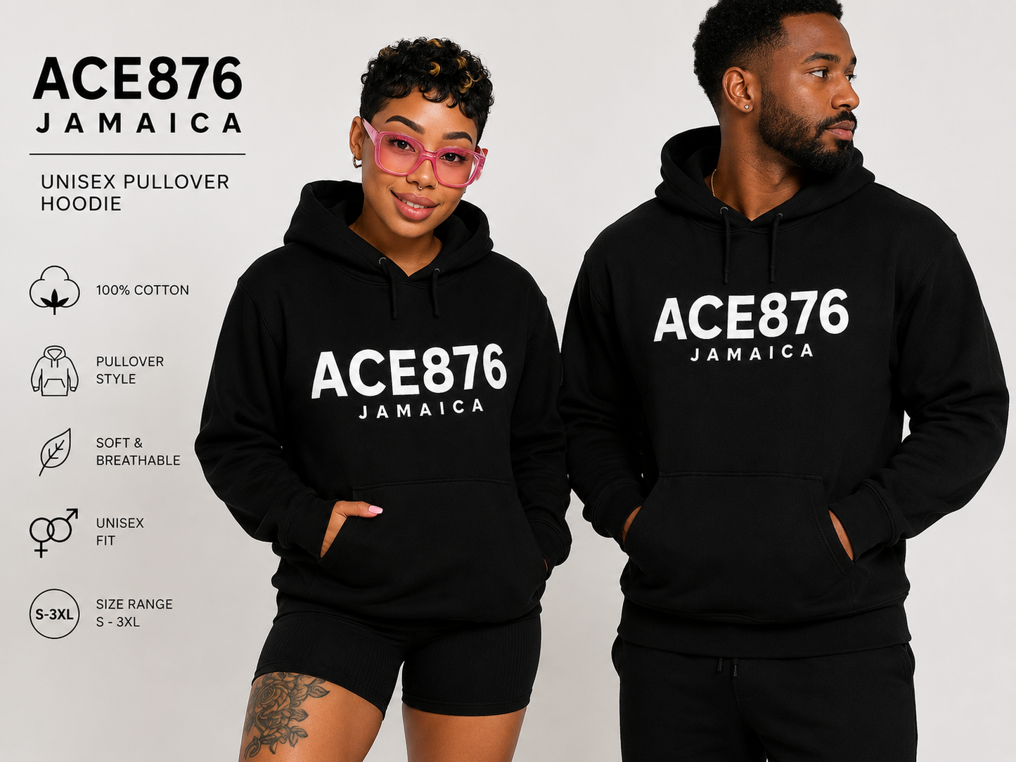 Ace876 Jamaica
 Unisex pullover hoodie