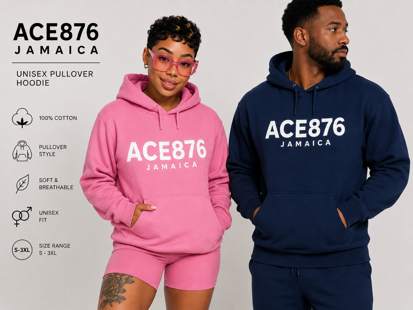 Ace876 Jamaica
 Unisex pullover hoodie