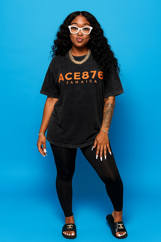 Ace876 acid washed oversized shirt