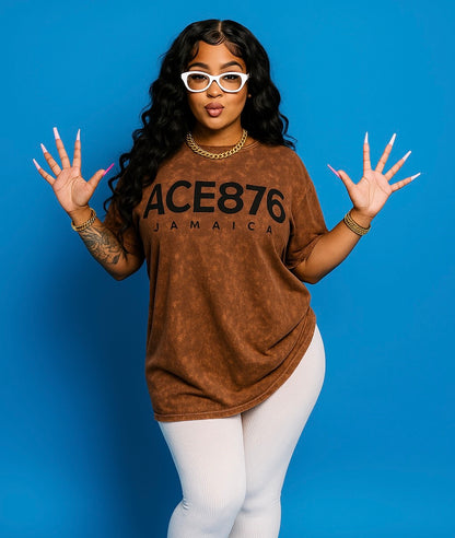 Ace876 acid washed oversized shirt